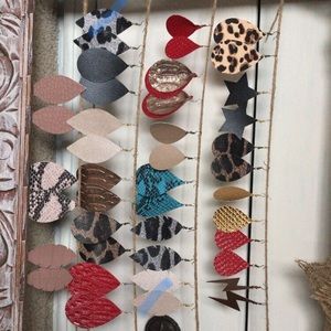 Faux leather earrings! ✨💫⚡️All sizes and colors